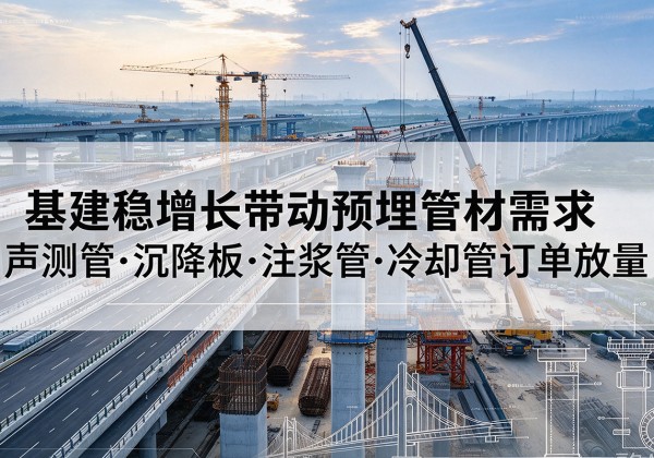 乐至基建稳增长带动预埋监测管材需求，声测管、沉降板、注浆管订单持续放量